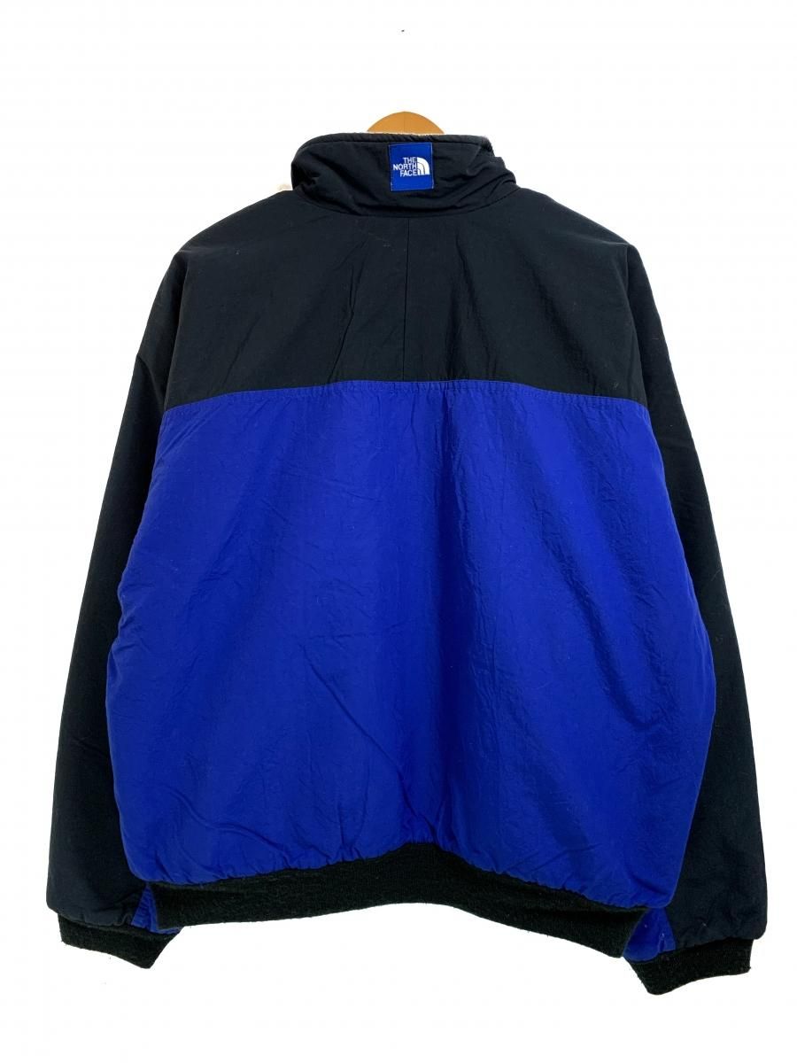 USA製 90s THE NORTH FACE Fleece Lined Nylon Jacket 青黒 L ノース