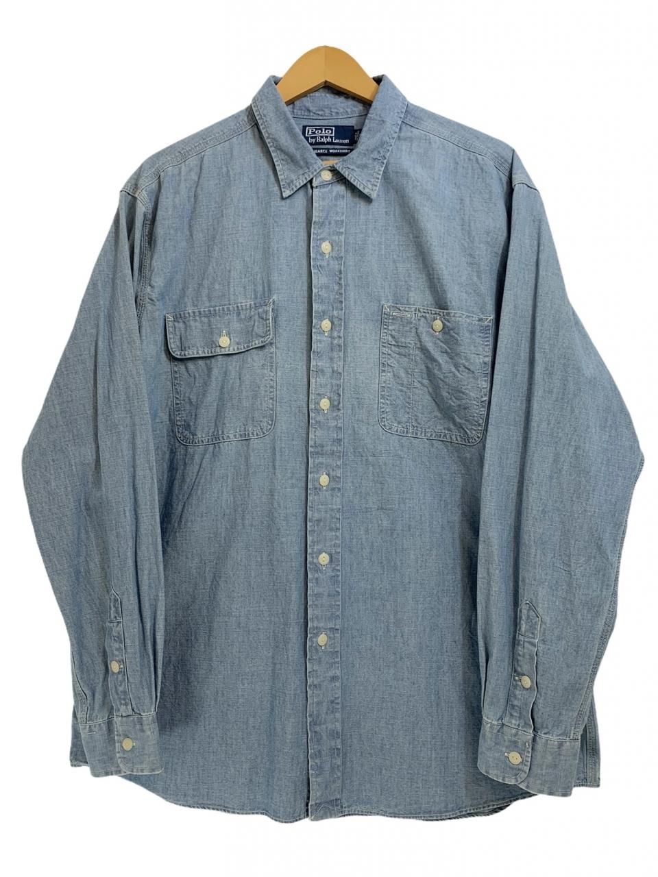 Polo Ralph Lauren Dungaree Work Shirt 薄青 L ポロラルフローレン
