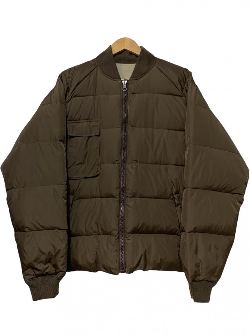 90s ORVIS Reversible Down Jacket 茶カーキ L オービス ダウン