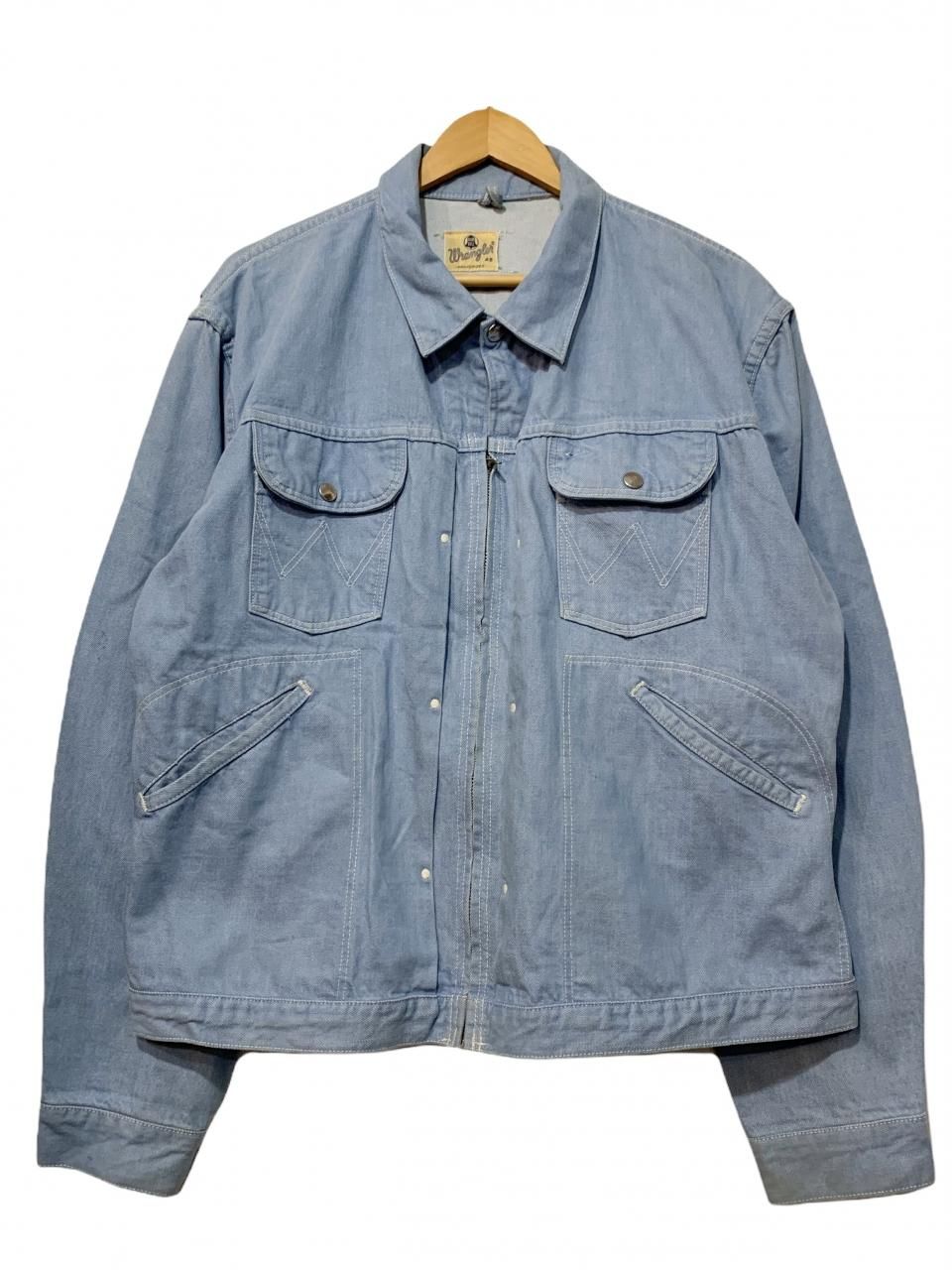 60s WRANGLER 22MJZ サックスブルー 48 縦ベルタグ ラングラー デニム