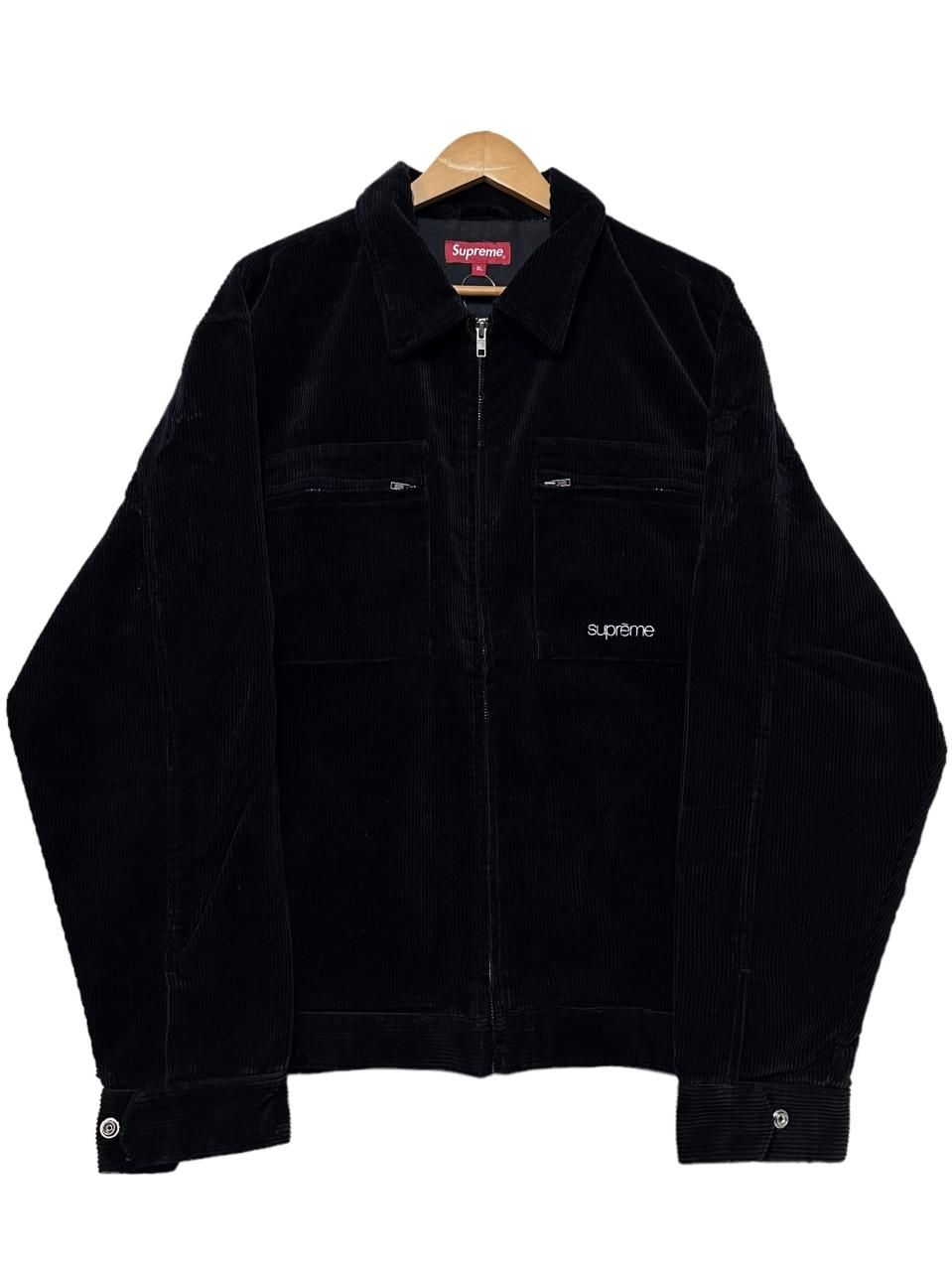 新品 21AW SUPREME Corduroy Zip Jacket 黒 XL シュプリーム