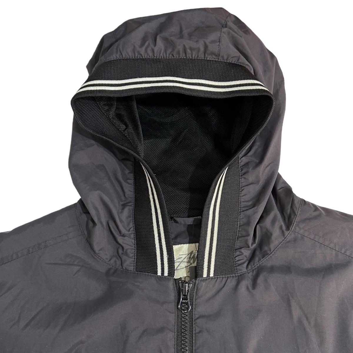 STUSSY Hooded Nylon Jacket 黒 L ステューシー フード付き ナイロン