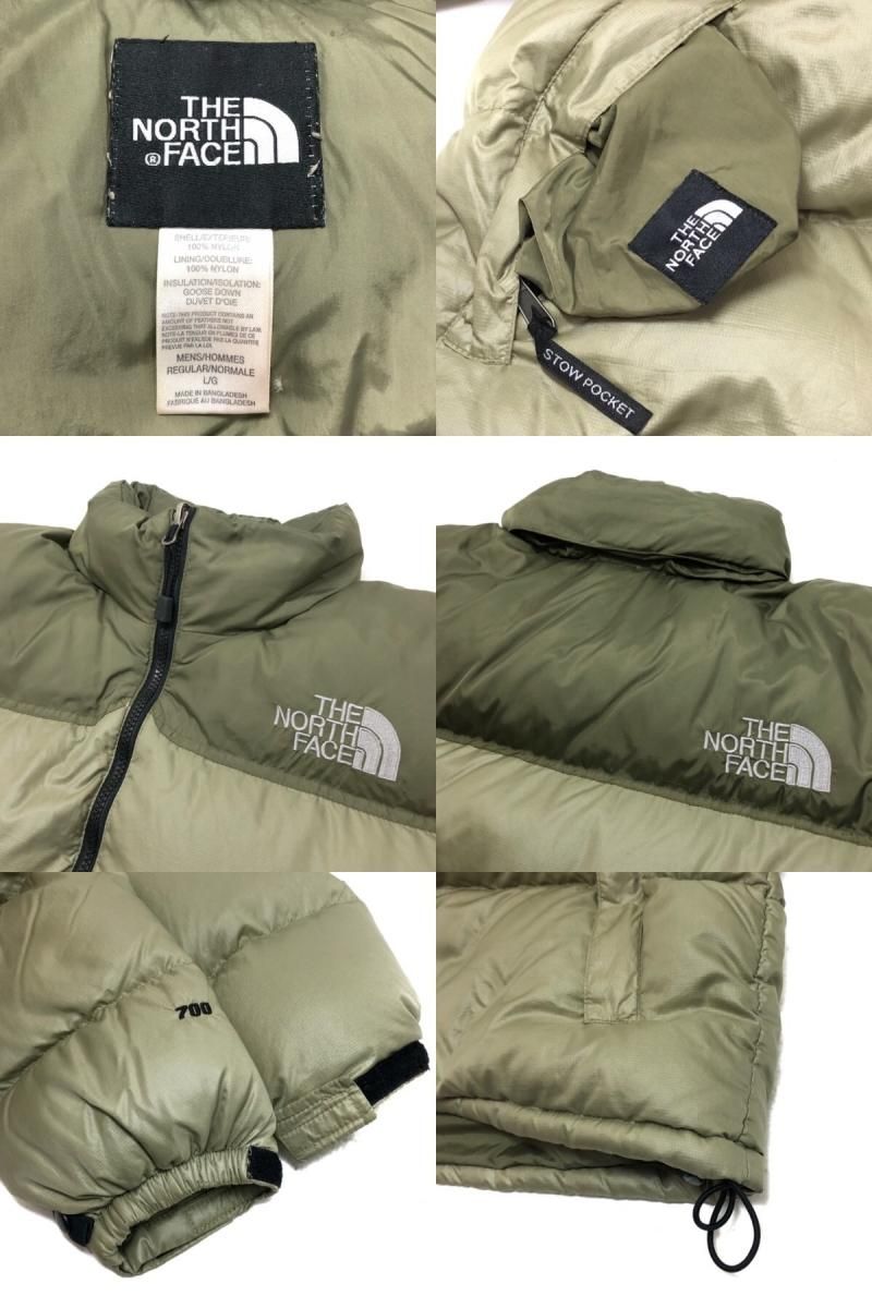 90s THE NORTH FACE Nuptse Jacket オリーブ L ノースフェイス ヌプシ