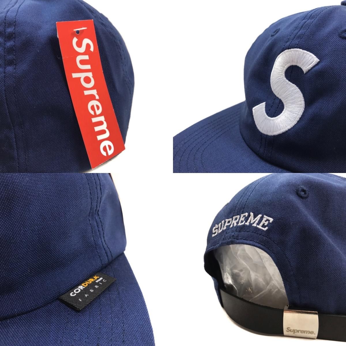 新品 18AW SUPREME Cordura S Logo 6-Panel Cap (Navy) シュプリーム