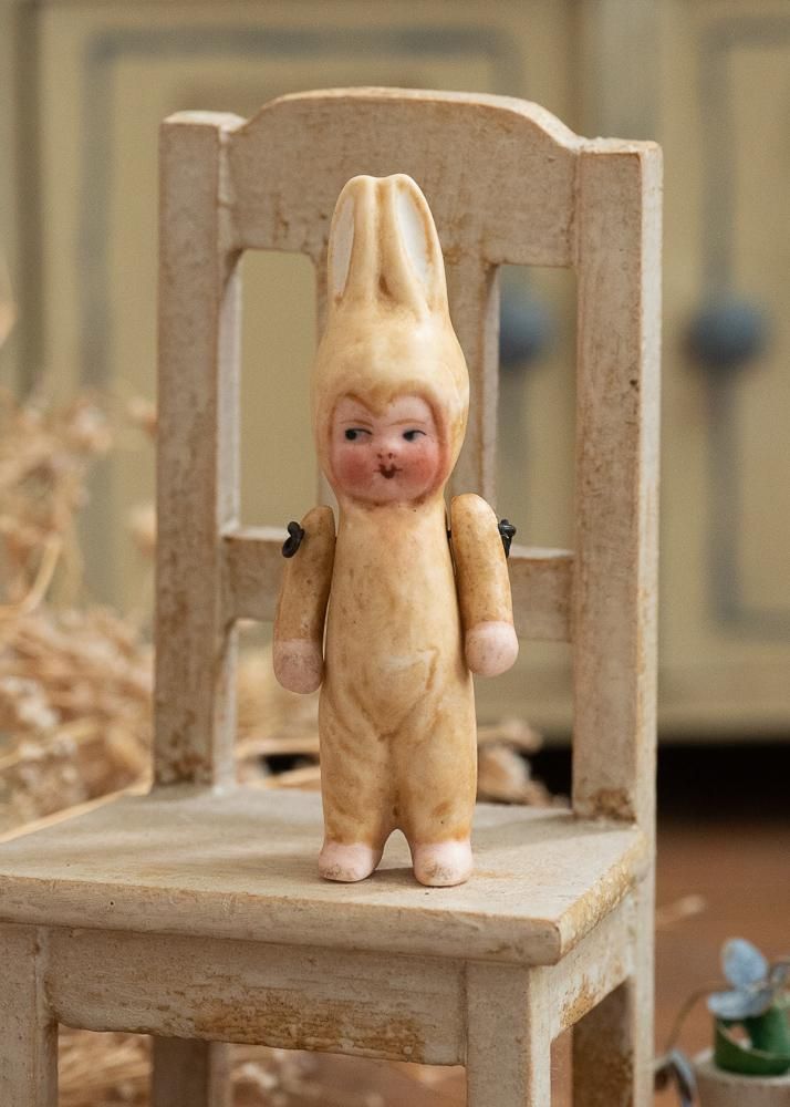 とってもおチビちゃん ウサギ ビスクドール ドイツアンティーク 新作