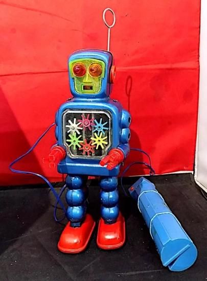 即納！激レア！ 完動品 吉屋 HIGH-WHEEL ROBOT 電動リモコン ブリキ