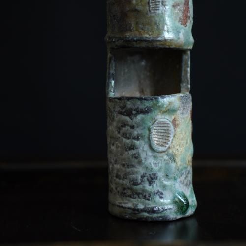 伊賀掛花入（共箱付） 新歓嗣【Galleryてとて】