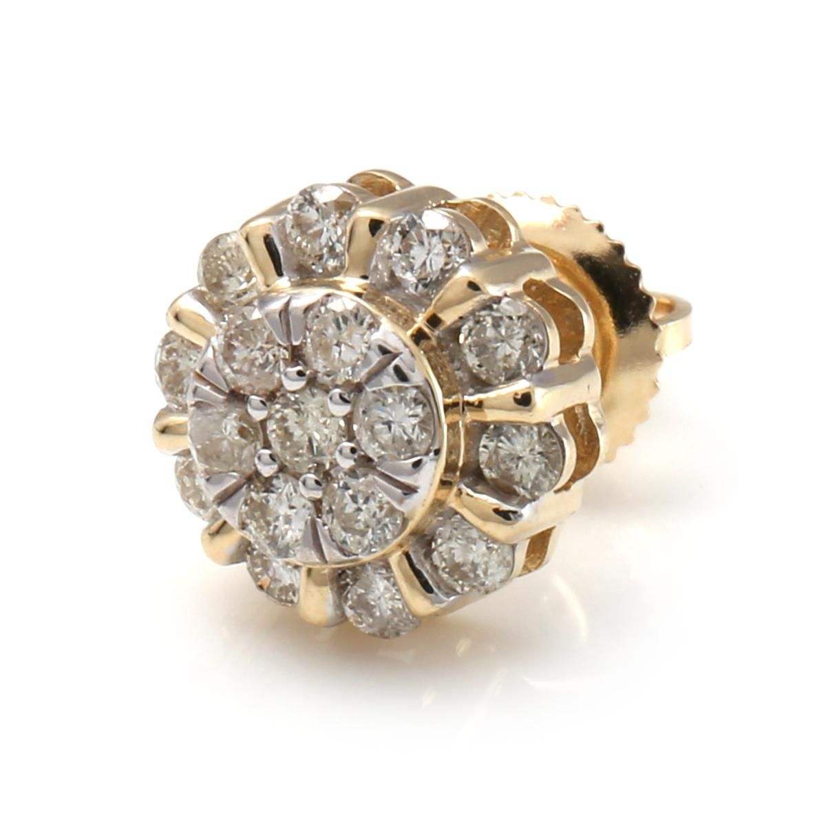 ダイヤモンド 10K イエローゴールド ピアス 9mm 127159 - AVALANCHE