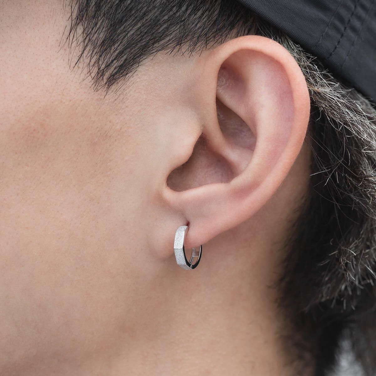 10K ホワイトゴールド ピアス 12mm - AVALANCHE OFFICIAL STORE