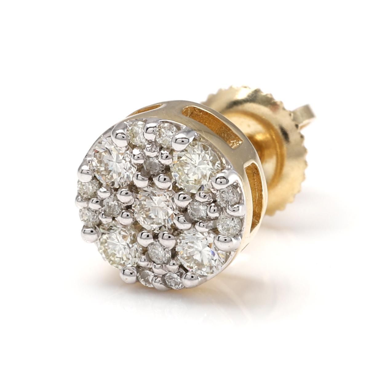 ダイヤモンド 10K イエローゴールド ピアス 8mm - AVALANCHE OFFICIAL