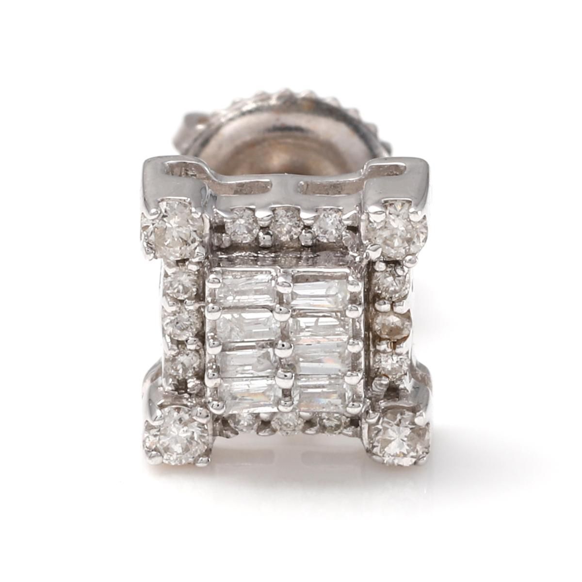 ダイヤモンド 10K ホワイトゴールド ピアス 7.2mm A126296 - AVALANCHE