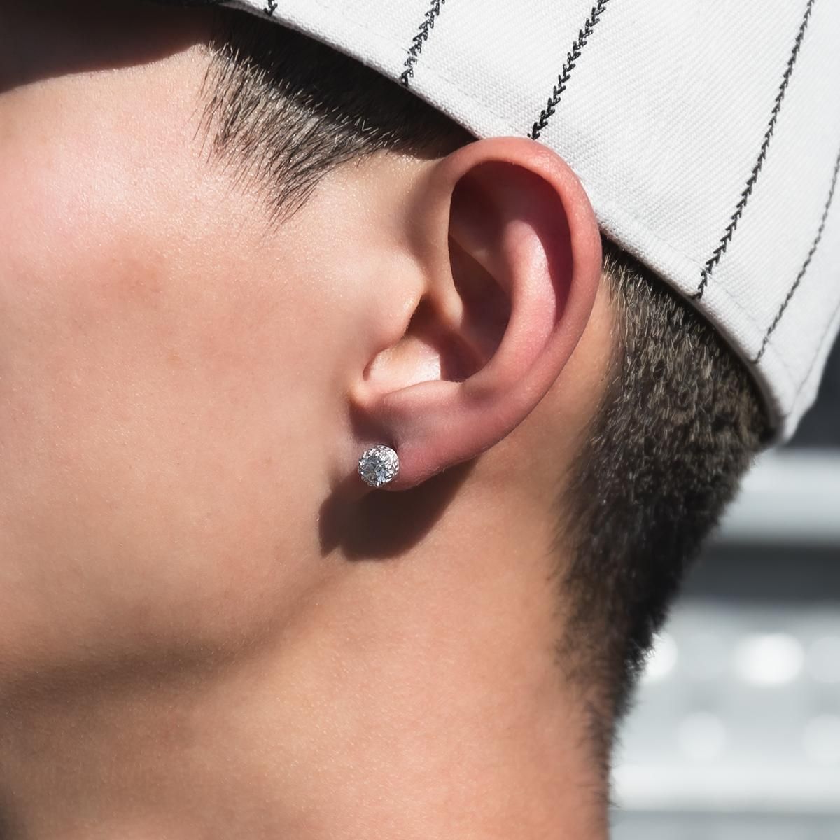 10K ホワイトゴールド ピアス 6mm - AVALANCHE OFFICIAL STORE