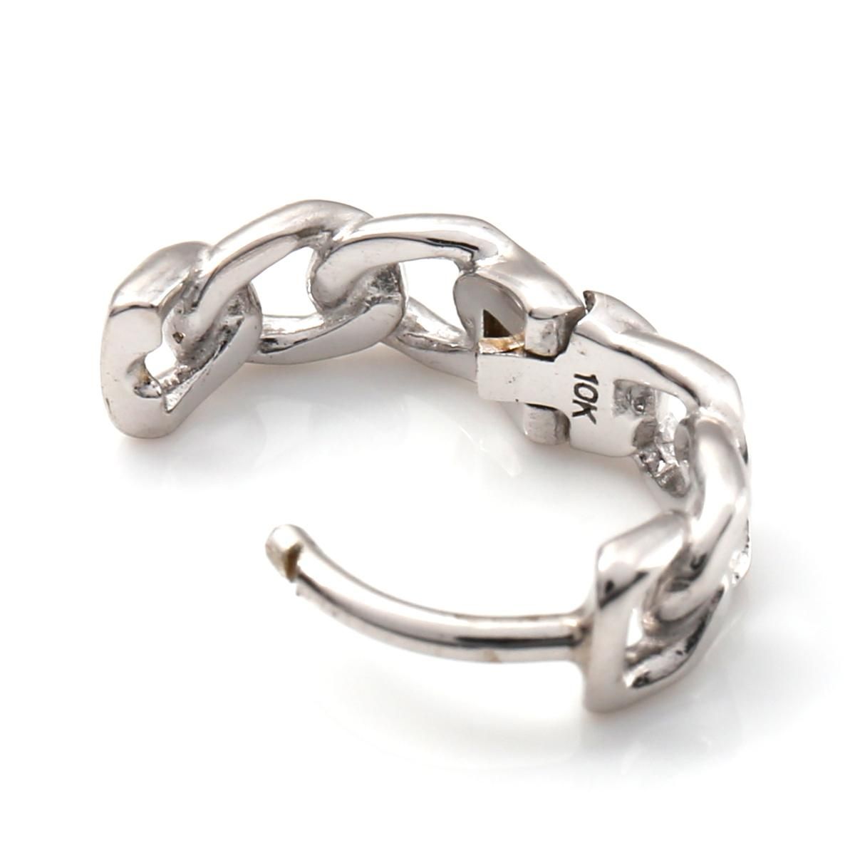 10K ホワイトゴールド マイアミピアス 10mm - AVALANCHE OFFICIAL STORE