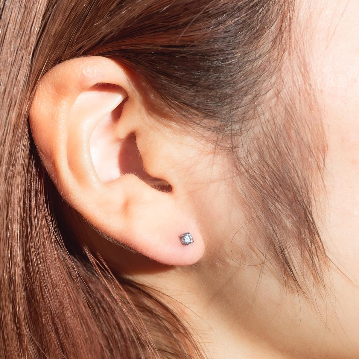 14K イエローゴールド ソリティアピアス 3mm-9mm - AVALANCHE OFFICIAL