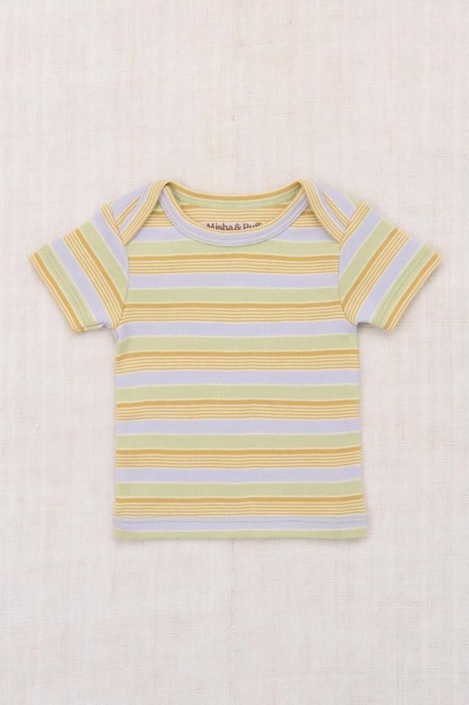 Misha and Puff Baby Petit Lap Tee - Mist Avenue Stripe - LILY