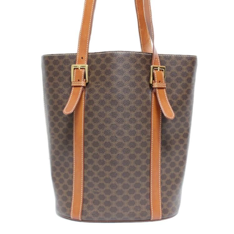 マカダム柄バケツ型トートショルダーバッグ ヴィンテージ|セリーヌ