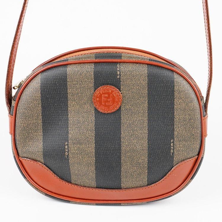 ペカン柄ショルダーバッグ カーキ×ライトブラウン ヴィンテージ