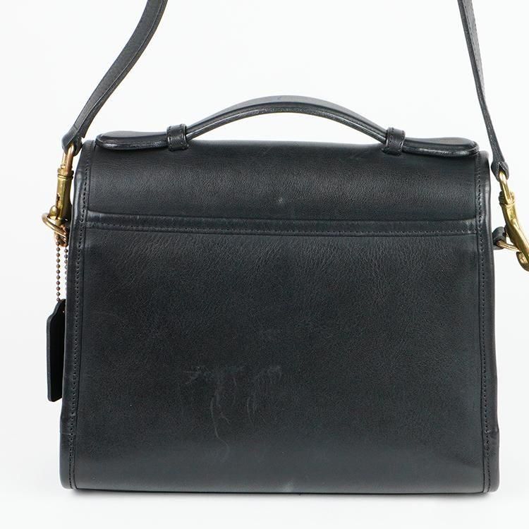 COACH コーチ ターンロック2WAYフラップショルダーバッグ ブラック