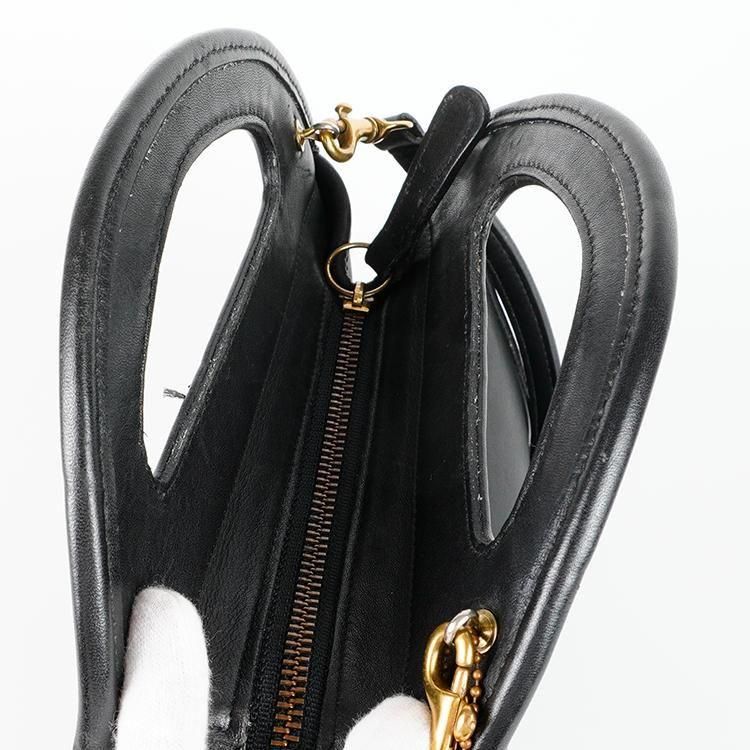 COACH コーチ ハーフムーン2WAYショルダーバッグ ブラック