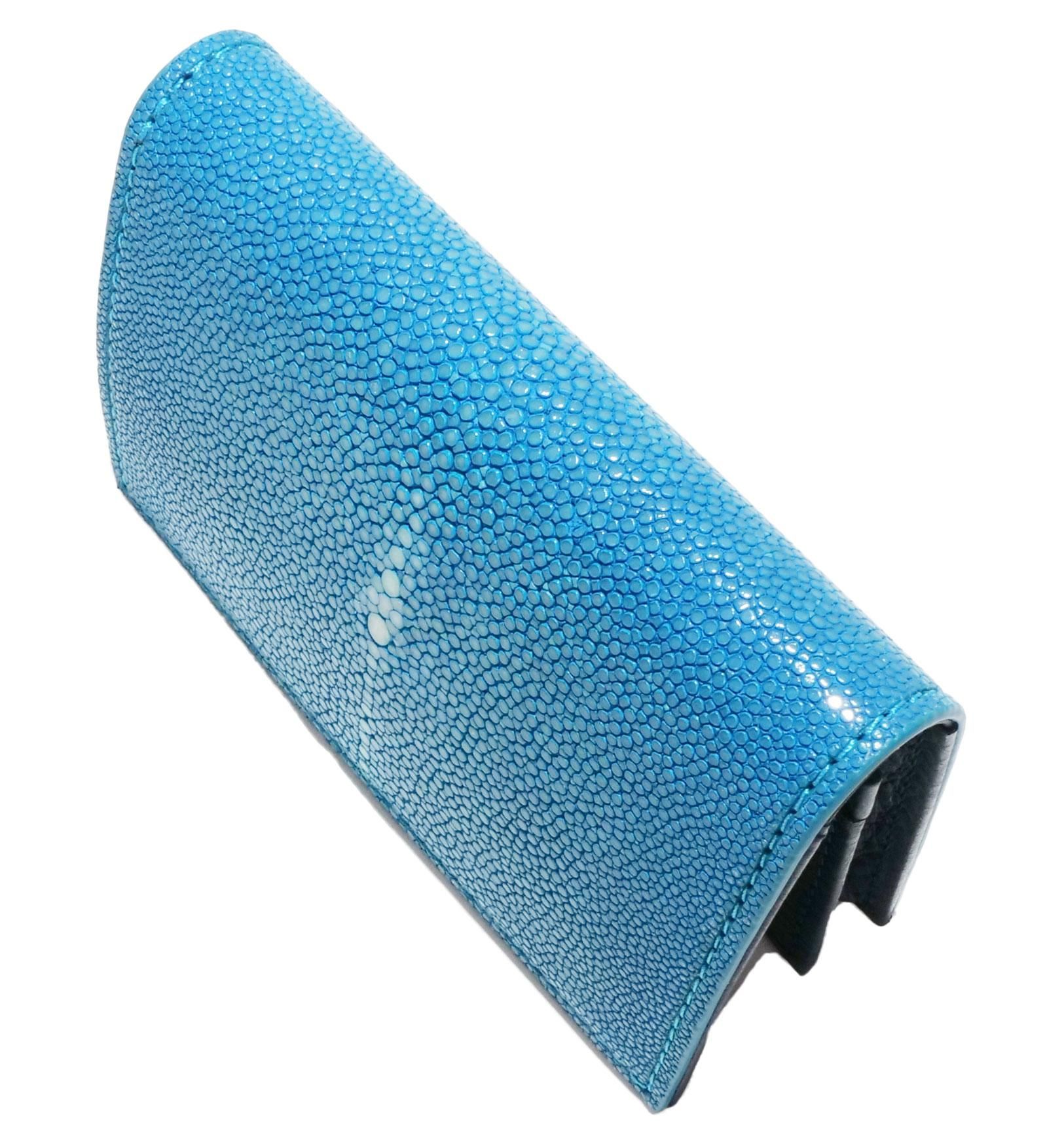 ガルーシャ 名刺入れ ポリッシュ サファイアブルー - ガルーシャ 財布