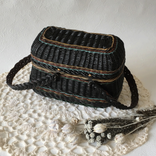 アンティークバスケット | 小さなブラックパニエ（サック・ド