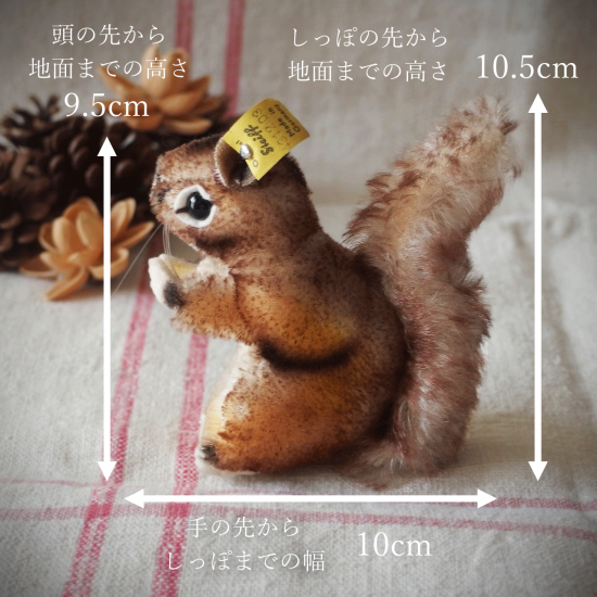 ヴィンテージシュタイフ | 雌リスのペリ（Perri）10cm | アンティーク