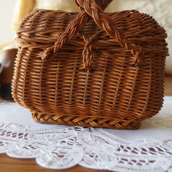 アンティーク バスケット パニエ | フランス ドールパニエ 人形用の