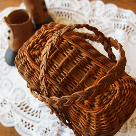 アンティーク バスケット パニエ | フランス ドールパニエ 人形用の