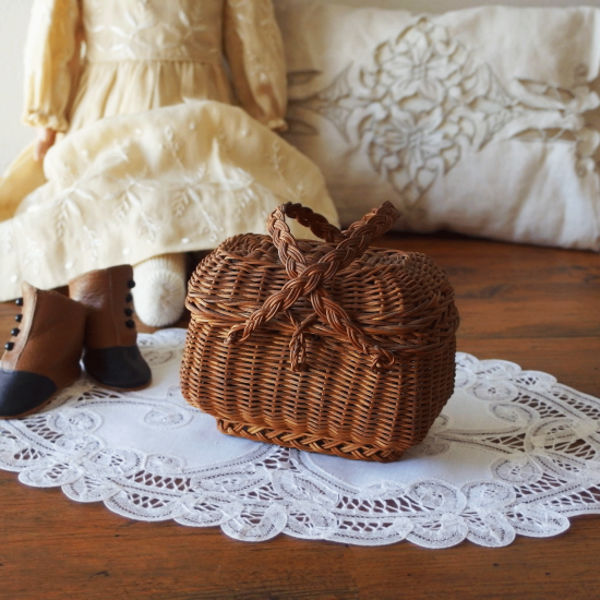 アンティーク バスケット パニエ | フランス ドールパニエ 人形用の