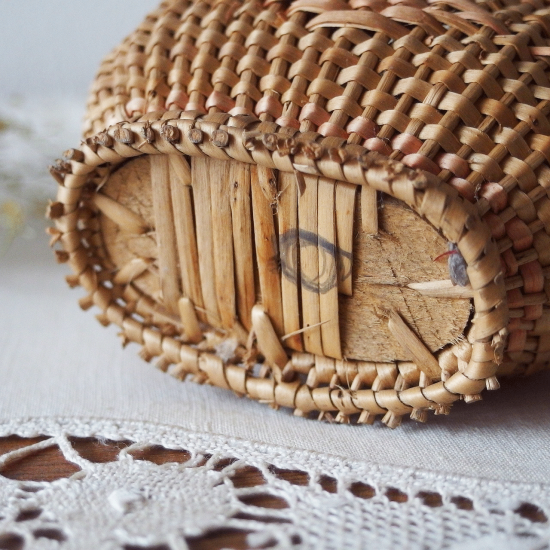 アンティーク バスケット パニエ | フランス 蓋付きのドールパニエ