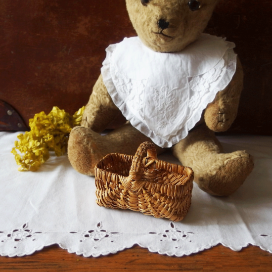 アンティーク ドールパニエ | フランス 籐製の小さなバスケット