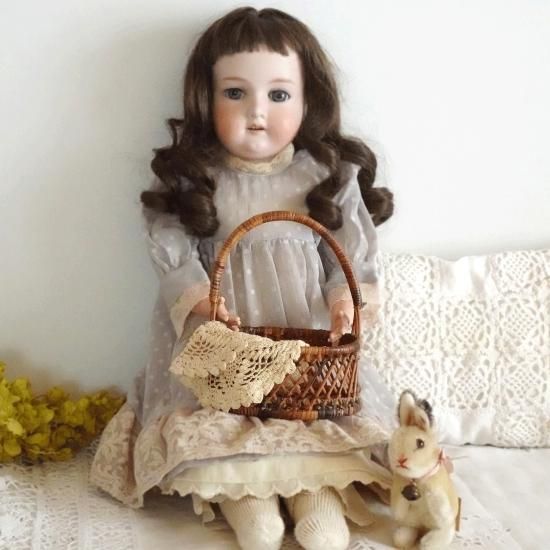 アンティーク バスケット パニエ | フランス 籐のドールパニエ 人形用