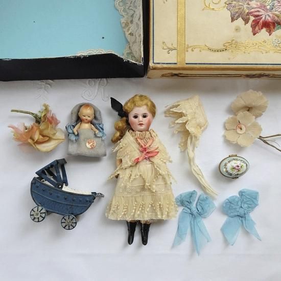アンティーク ビスクドール | フランス SFBJ 女の子と赤ちゃんの