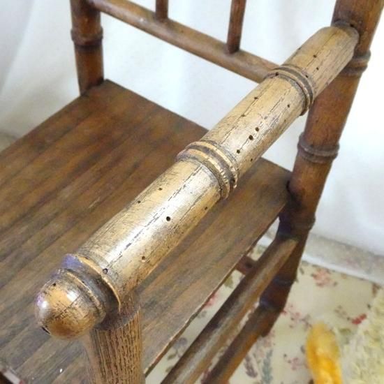 アンティーク ドールチェア | フランス 木製ドールチェア バンブー