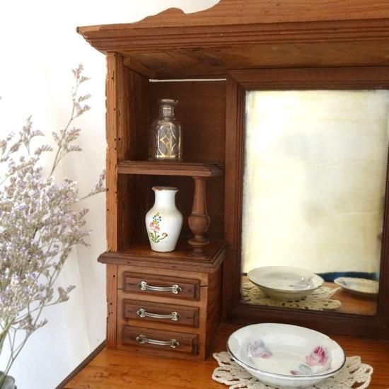 アンティーク ドールキャビネット | フランス 木製ドールキャビネット