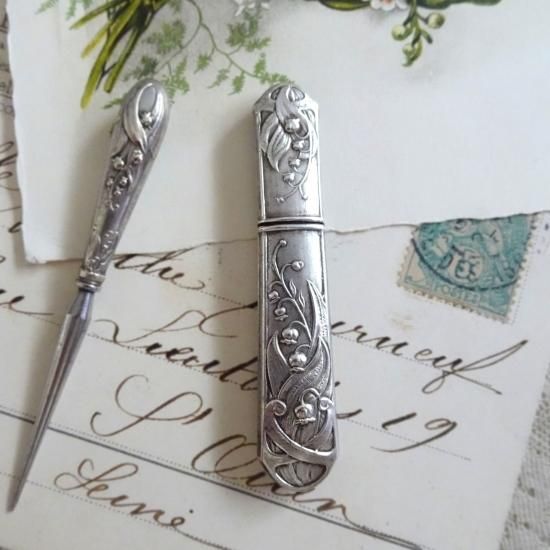 すずらん ニードルケース アンティーク | フランス すずらんモチーフ