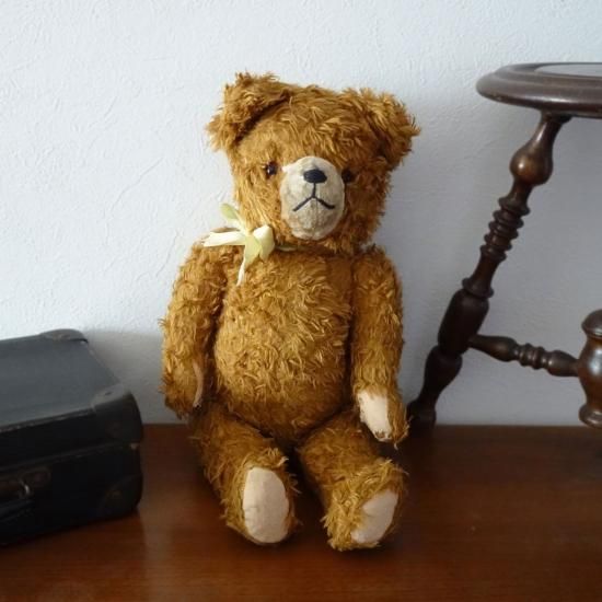 アンティーク テディベア | フランスヴィンテージ キャラメル色の