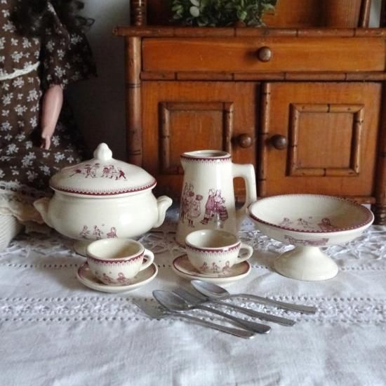 アンティーク ディネット | フランス Moulin Roty 陶器のディネット