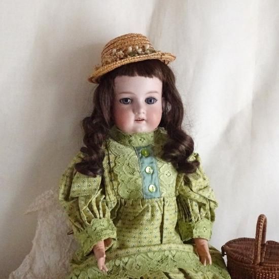 アンティークドールのドレス&ハット 4号用 アンティークドールドレス