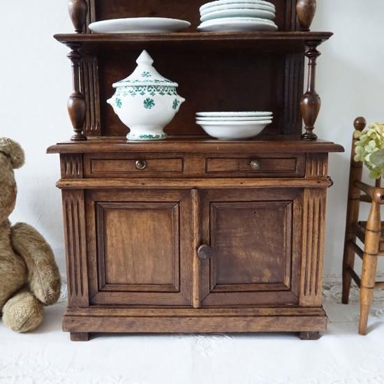 アンティーク ドールキャビネット | フランス 木製ドールキャビネット