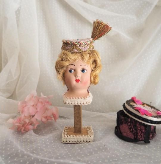 アンティーク ハットスタンド | フランス ビスクヘッド付き ドール用