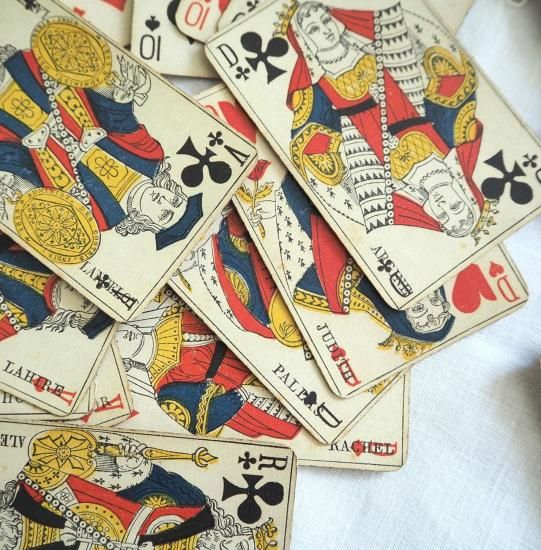 アンティーク トランプ | フランス 19世紀 すずらんとスミレのモ