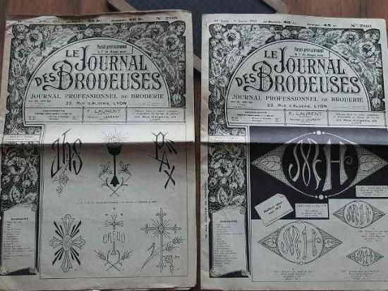 フランスの刺繍新聞 2枚セット （LE JOURNAL DES BRODEUSES）