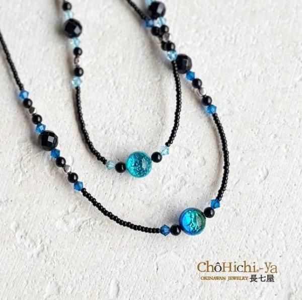 七海シリーズ ネックレス/ブラック 【NT-22b】 証明書付 - 沖縄の