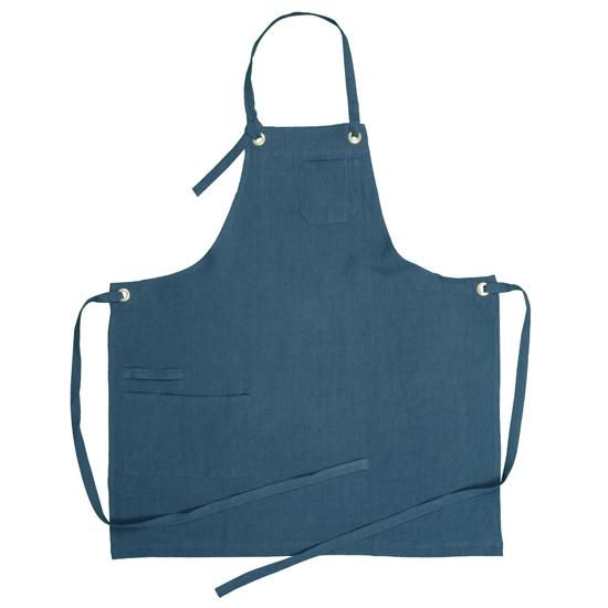 リネンムジエプロン / ベルギーリネン ブルーグレー | OLD-FASHIONED STORE