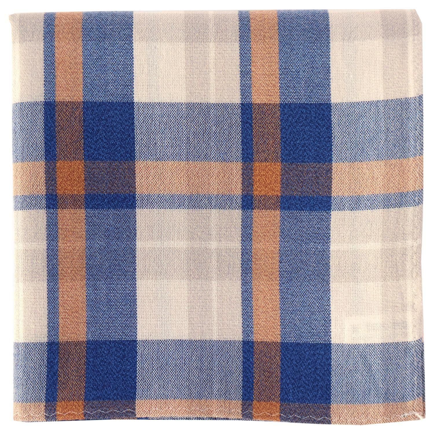 ブルーメランジクロスマドラスチェックハンカチ | H TOKYO ハンカチ