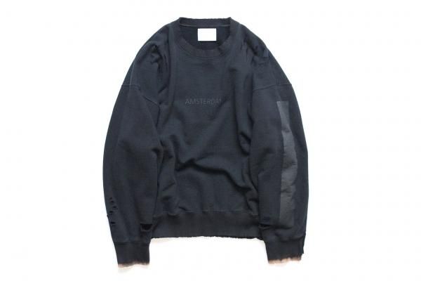 stein | シュタイン OVERSIZED REBUILD SWEAT LS(BLACK) / オーバー