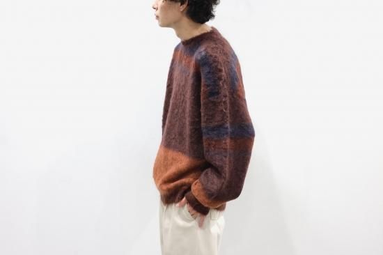 YOKE | ROTHKO BORDER CREW NECK(ORANGE) | ロスコボーダークルー