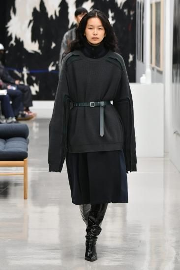 YOKE | BROKEN CREWNECK SWEATER(BROWN) | ブロークンクルーネック