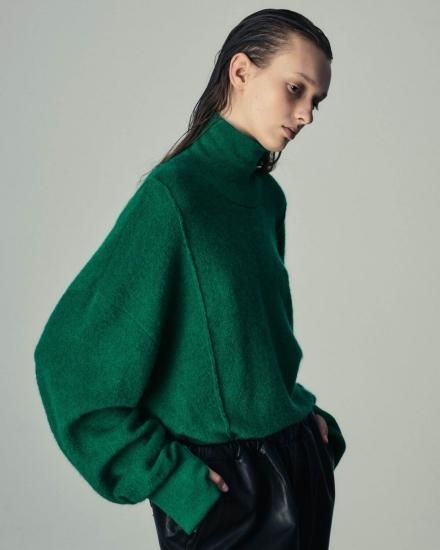 stein | シュタイン EXTRA FINE KID MOHAIR TURTLE NECK LS(GREEN
